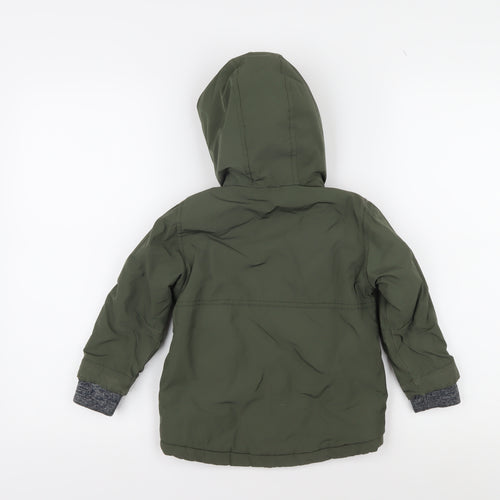 Next Boys Green Hooded Parka Jacket 2-3 Years