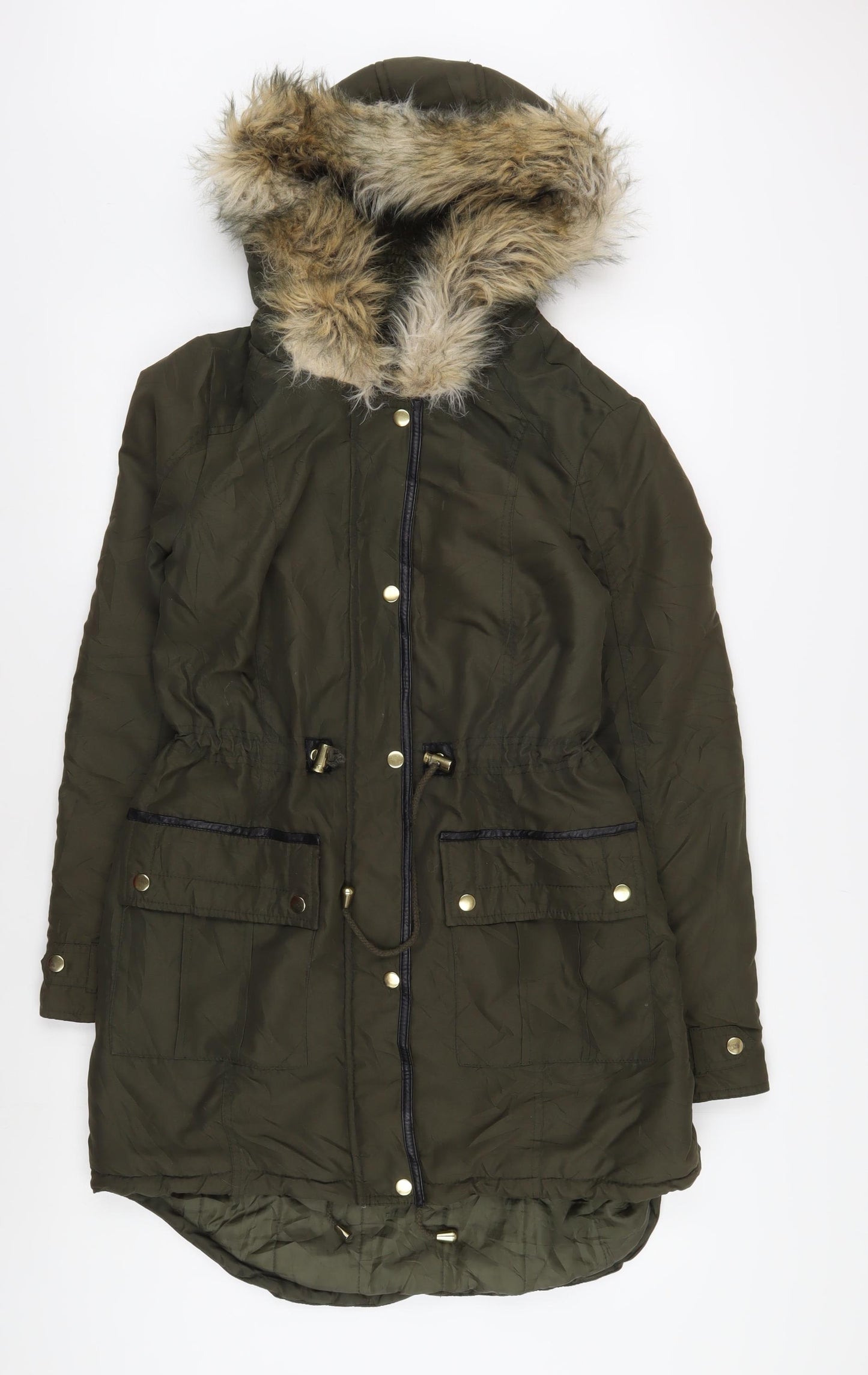 Dorothy Perkins Women's Green Parka Size 12