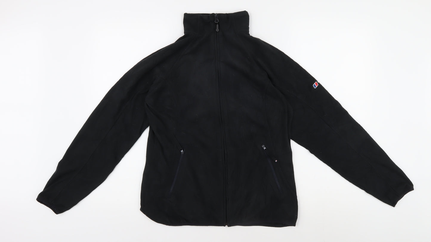 Berghaus Women's Black Windbreaker, Relaxed Fit Size 12