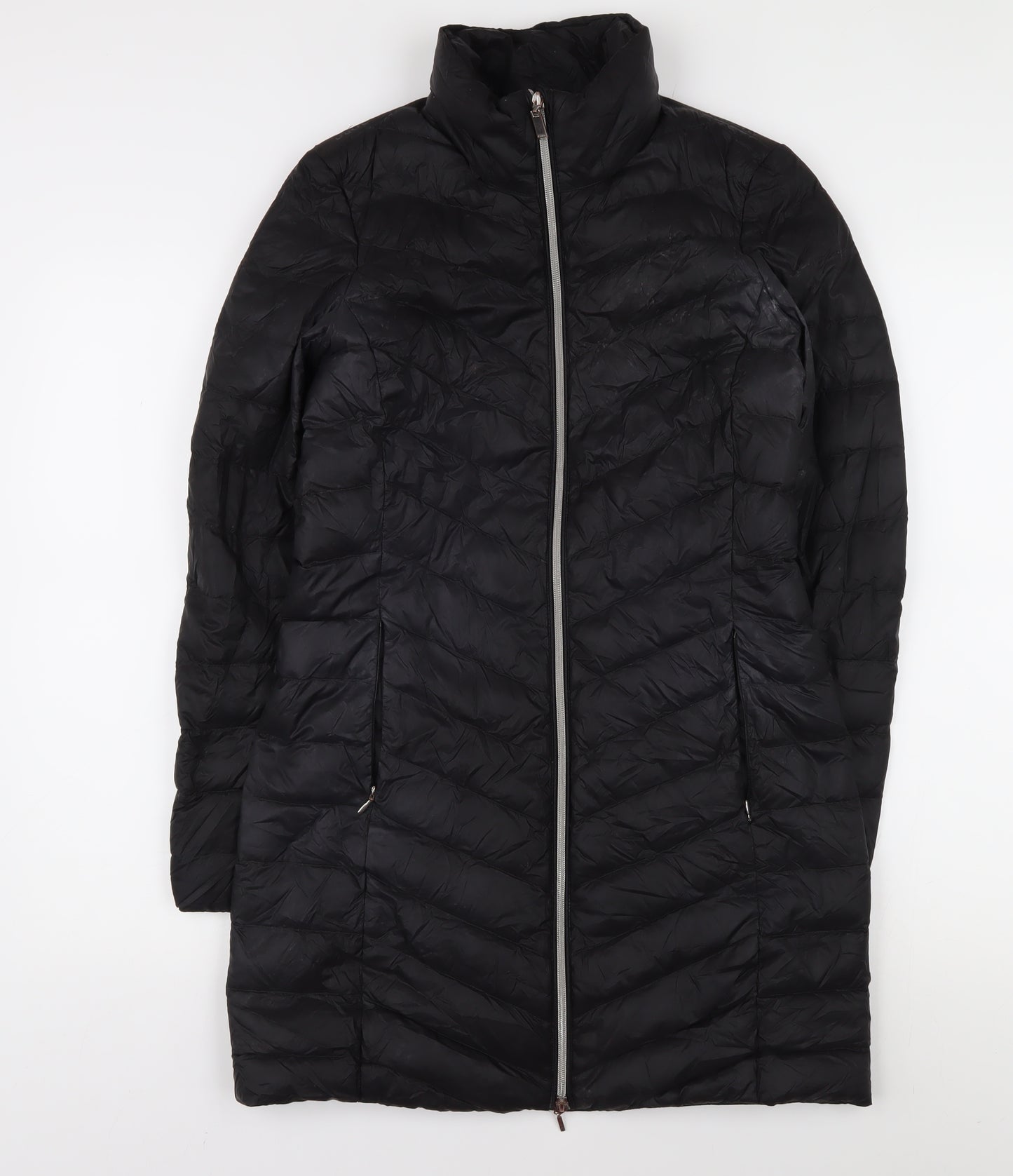 Geox Women's Black Puffer Coat, Size 6, Casual Style