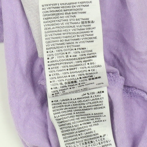 GAP Girls Purple Unicorn Sequin T-Shirt 10-11 Years Cotton