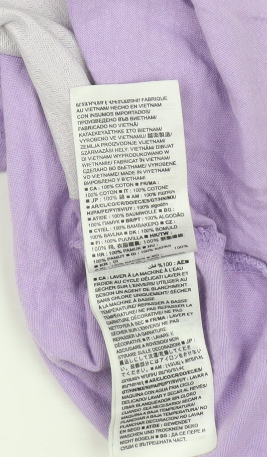 GAP Girls Purple Unicorn Sequin T-Shirt 10-11 Years Cotton