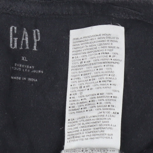 GAP Men's Colourblock T-Shirt XL Black Grey