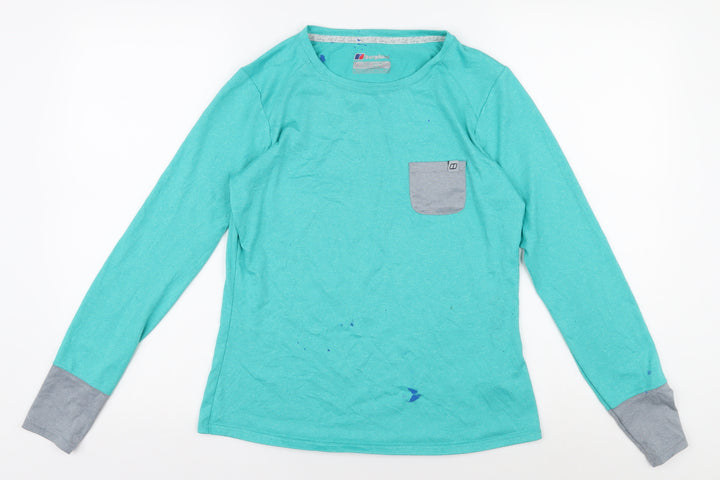 Berghaus Women's Blue Long Sleeve Jersey T-Shirt Size 12