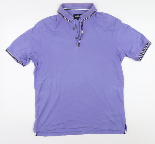 Marks and Spencer Men's Purple Polo Shirt S