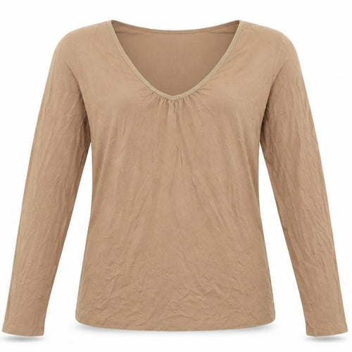 Banana Republic Women's Beige M V-Neck Long Sleeve Top