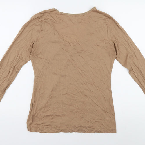 Banana Republic Women's Beige M V-Neck Long Sleeve Top