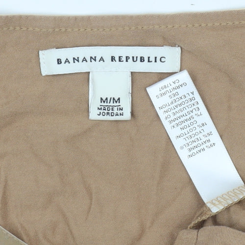 Banana Republic Women's Beige M V-Neck Long Sleeve Top