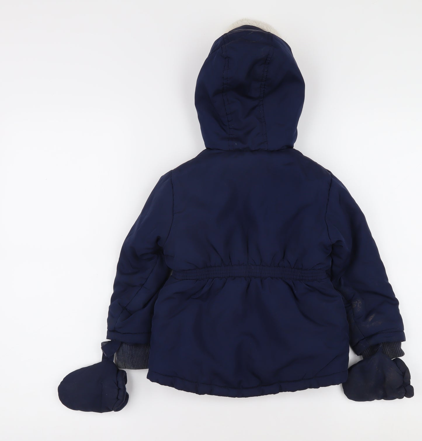 Peppa Pig Girls Blue Puffer Jacket 2-3 Years with Hood