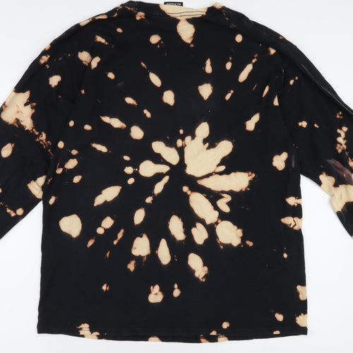 Thrasher Men's Black Beige Tie-Dye Long Sleeve Shirt