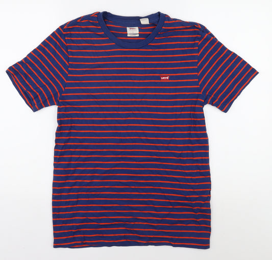 Levi's Men's Blue Striped Cotton T-Shirt Size S