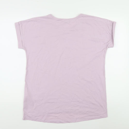 Jacqueline de Yong Women's Pink L Cotton Blend T-Shirt