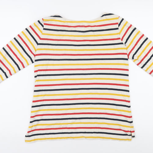 Jack Wills Women's Multicoloured Striped T-Shirt Size 8