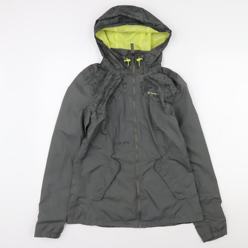 Quechua Grey Women's XS Hooded Rain Jacket