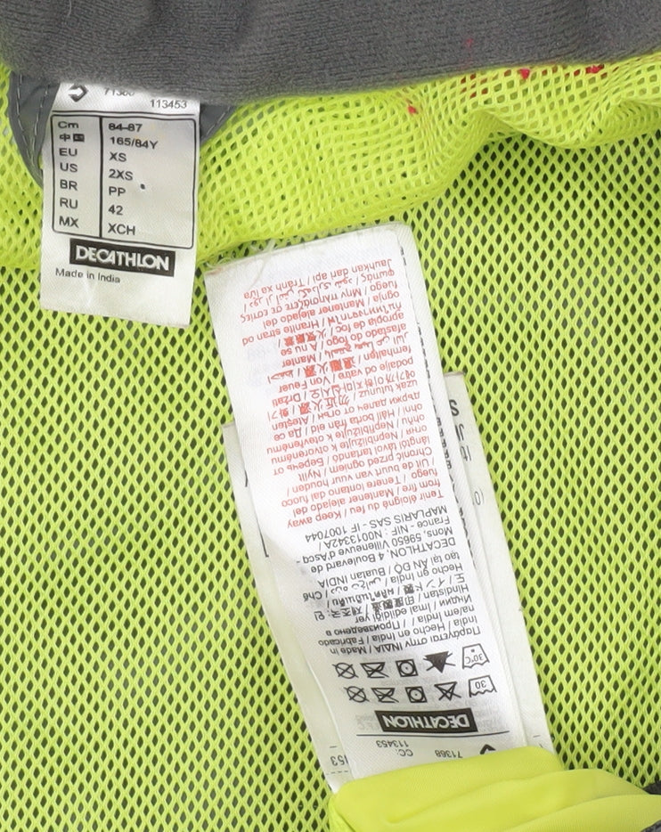 Quechua Grey Women's XS Hooded Rain Jacket