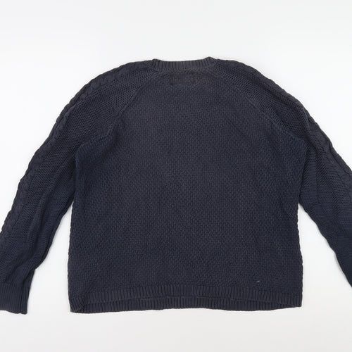 Second Female Women's Blue Cable Knit Jumper M