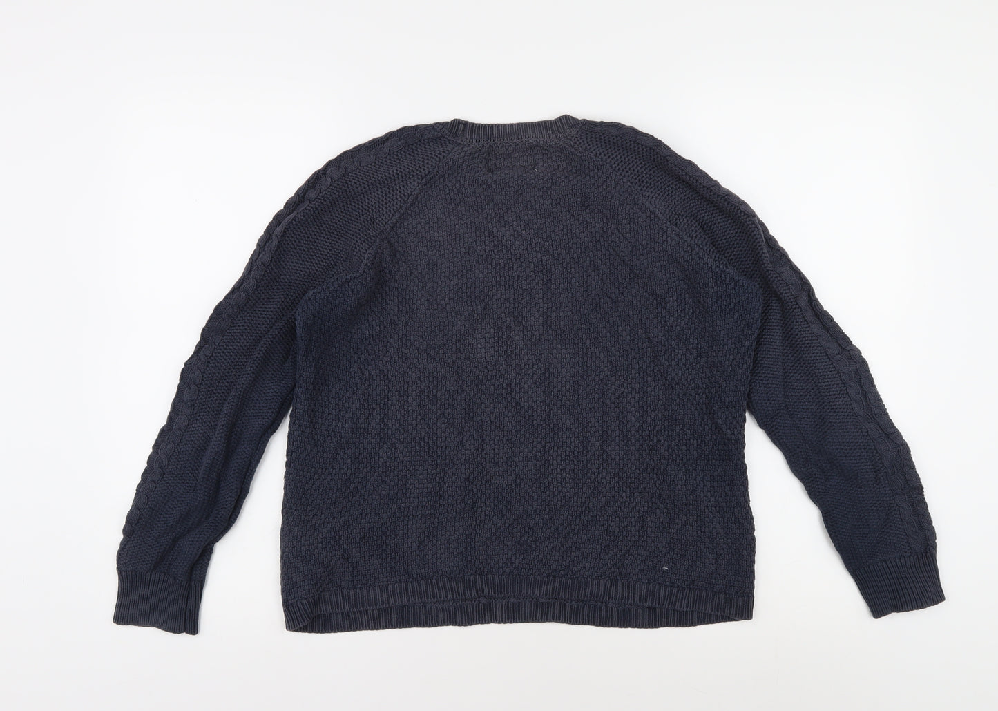 Second Female Women's Blue Cable Knit Jumper M