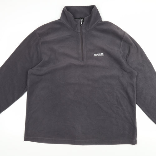 Regatta Mens Grey 1/4 Zip Fleece Sweatshirt XL