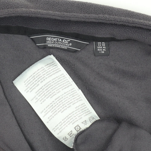 Regatta Mens Grey 1/4 Zip Fleece Sweatshirt XL