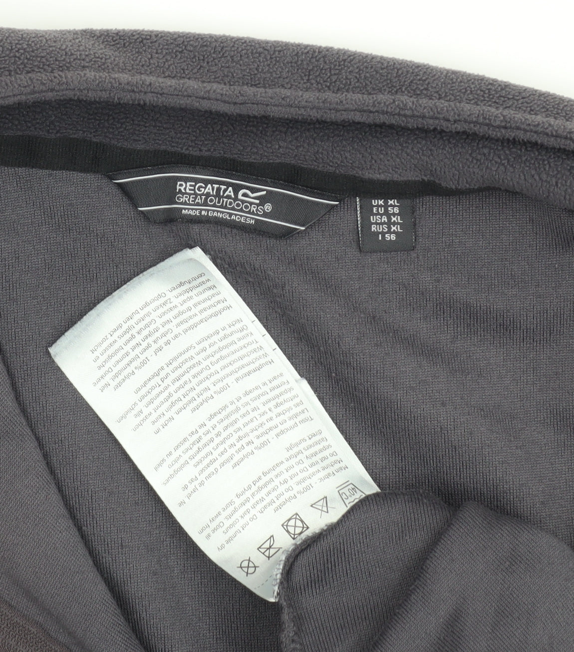 Regatta Mens Grey 1/4 Zip Fleece Sweatshirt XL