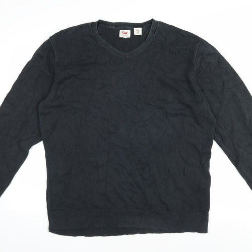 Levi's Men's Black 2XL Pullover V-Neck Jumper