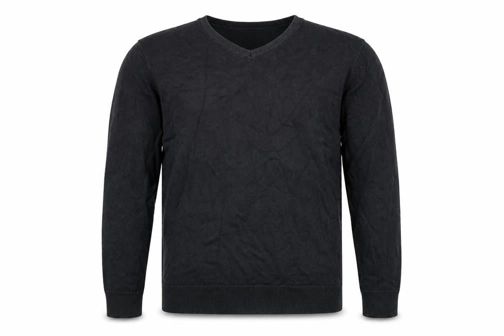 Front view of Levi's Men's Black 2XL Pullover V-Neck Jumper