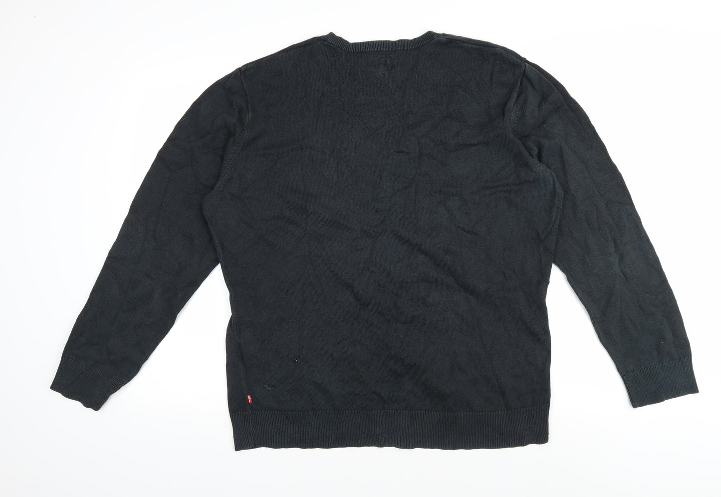 Levi's Men's Black 2XL Pullover V-Neck Jumper