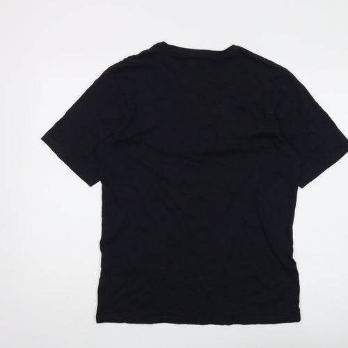 DKNY Men's Black Cotton Logo T-Shirt, M