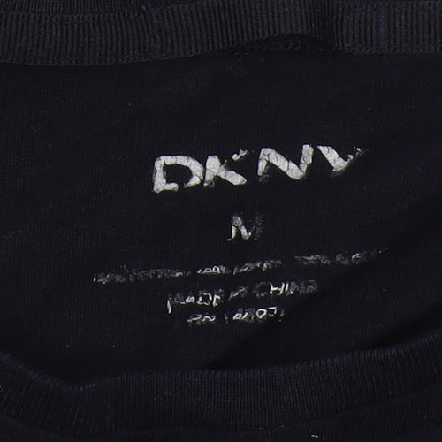 DKNY Men's Black Cotton Logo T-Shirt, M