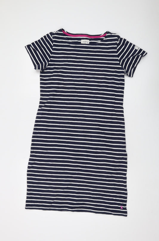 Joules Women's Blue Striped T-Shirt Dress 12