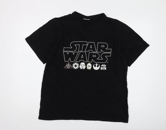 Star Wars Black Men's M Graphic T-Shirt Movie Logo