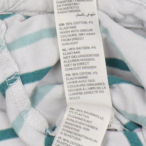 Fat Face Women's White Striped T-Shirt - Size 12