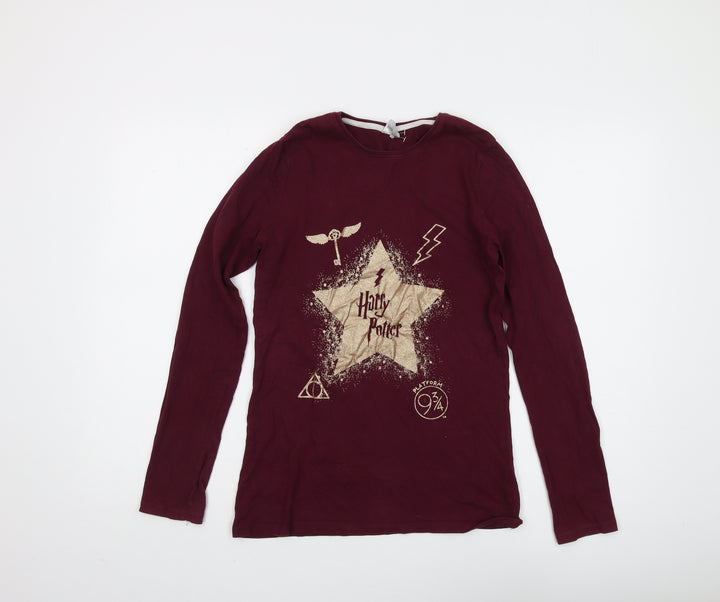 Harry Potter Boys Maroon Long Sleeve T-Shirt 13-14 Years