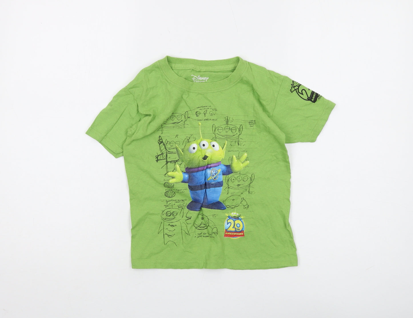 Disney Boys Green Toy Story T-Shirt XS 2-3 Years
