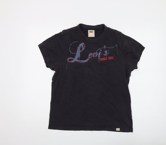 Levi's Men's Black Graphic Print T-Shirt Medium