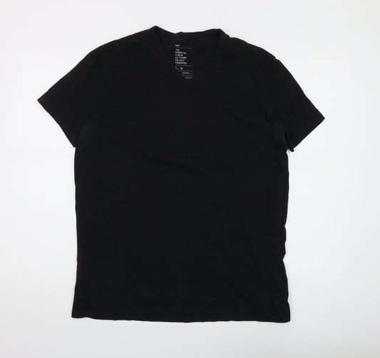 Gap Men's Black V-Neck T-Shirt Size M