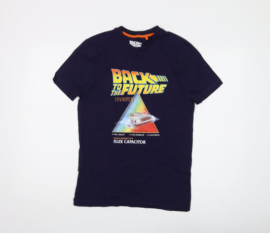 Back to the Future Men's Blue Medium T-Shirt