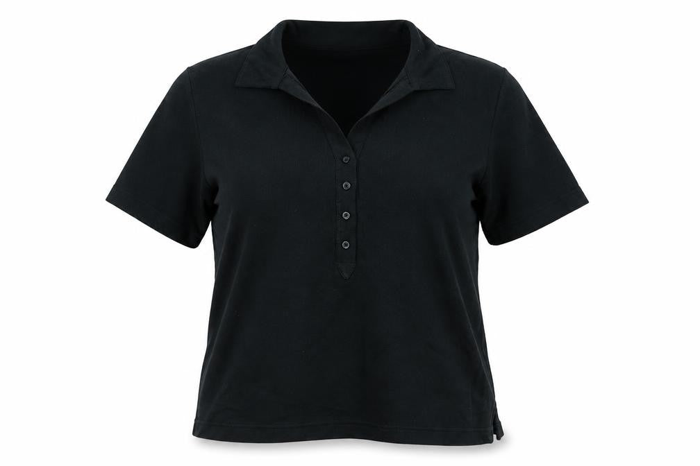 Front view of Liz Claiborne Women's Black Polo Shirt L