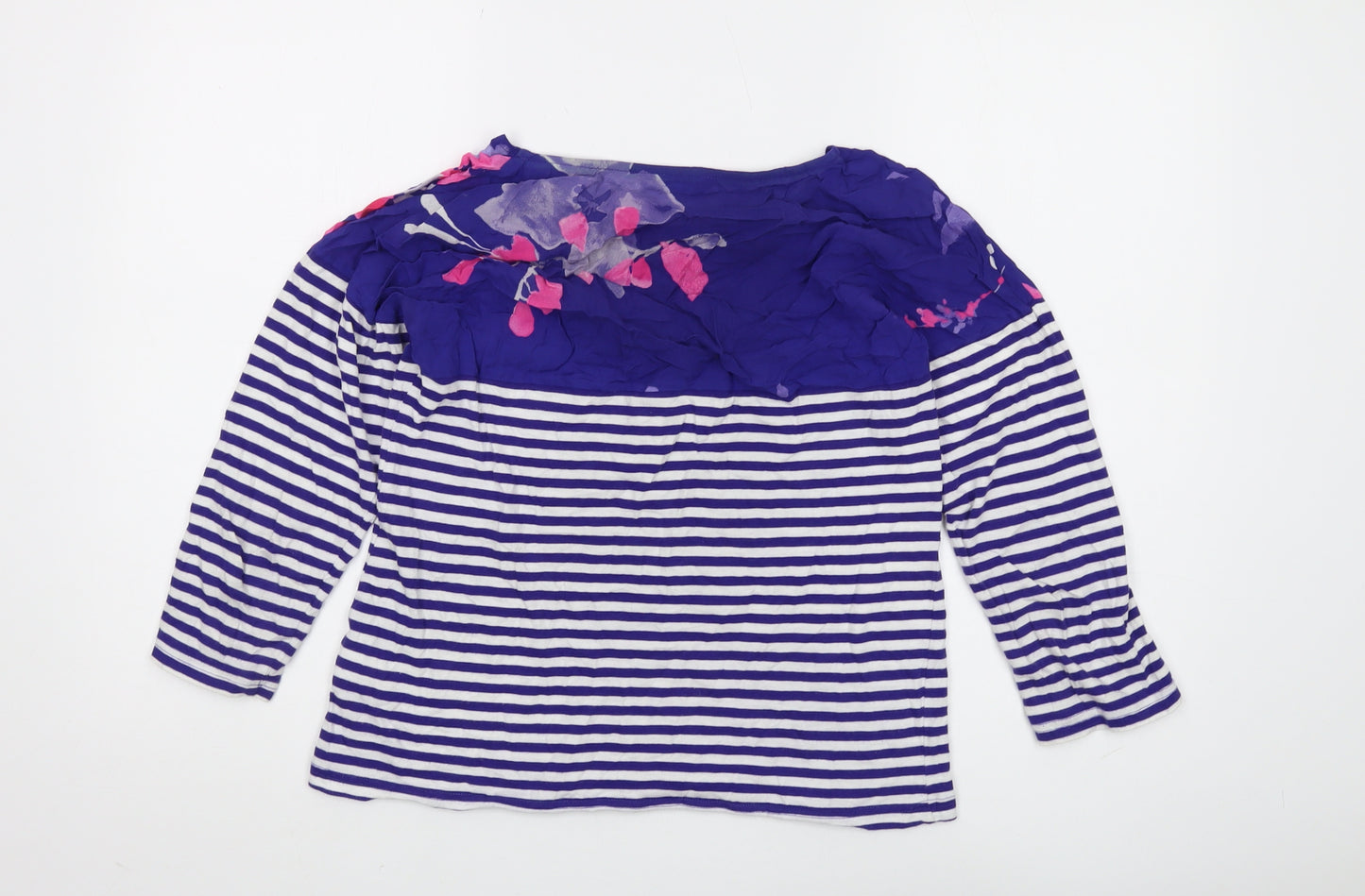 Joules Women's Blue Striped Blouse, Size 10, Casual Style