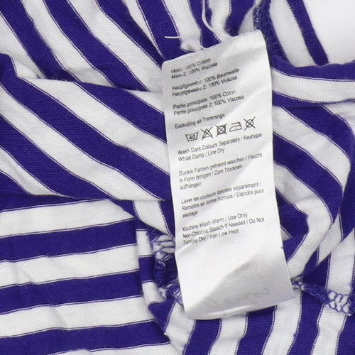 Joules Women's Blue Striped Blouse, Size 10, Casual Style