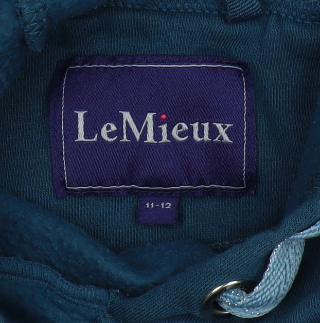 LeMieux Girls Blue Hoodie Size 11-12 Pullover