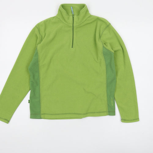 Mountain Life Boys Green 1/2 Zip Fleece Top 13-14 Years