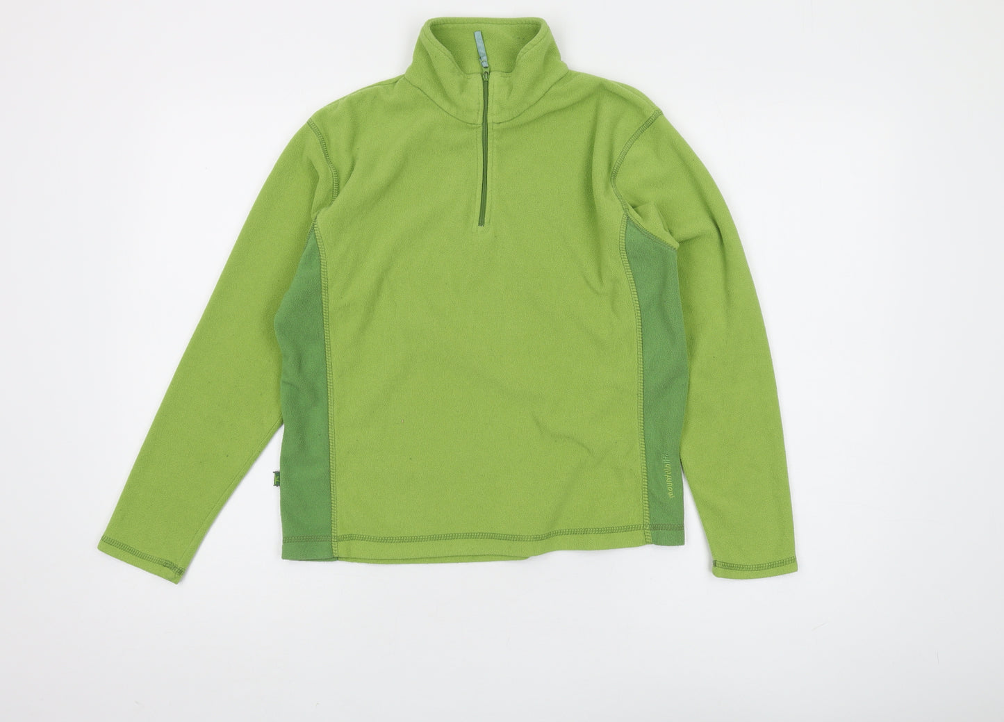 Mountain Life Boys Green 1/2 Zip Fleece Top 13-14 Years