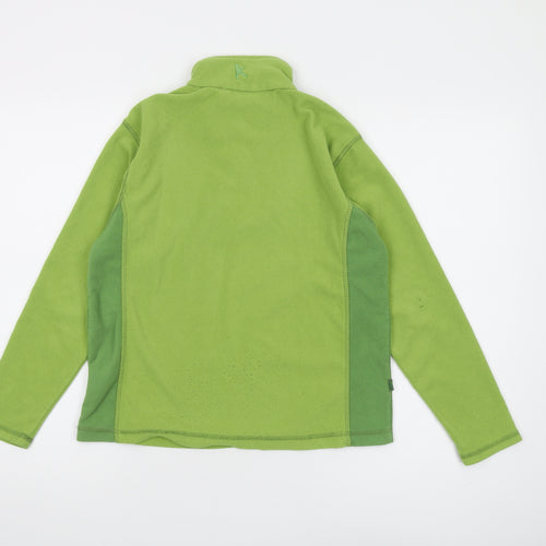 Mountain Life Boys Green 1/2 Zip Fleece Top 13-14 Years