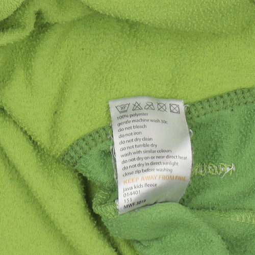 Mountain Life Boys Green 1/2 Zip Fleece Top 13-14 Years