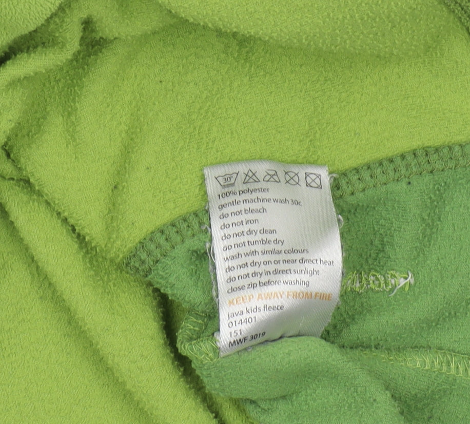Mountain Life Boys Green 1/2 Zip Fleece Top 13-14 Years