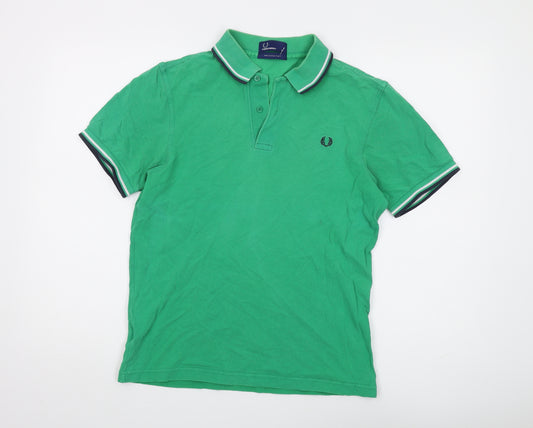 Fred Perry Men's Green Polo Shirt, Size S