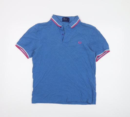 Fred Perry Men's Blue Polo Shirt Size S