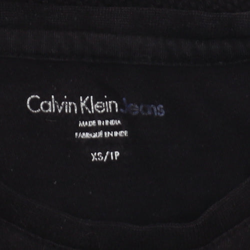 Calvin Klein Men's Black XS Round Neck T-Shirt