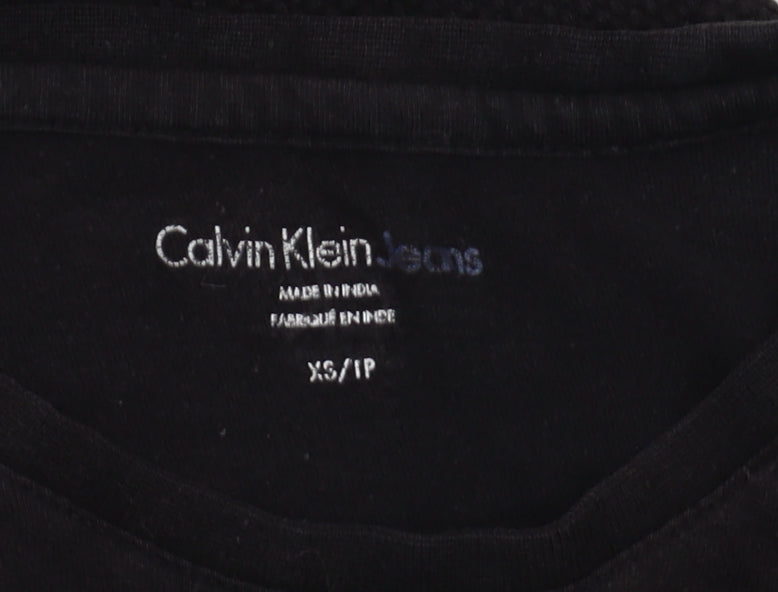 Calvin Klein Men's Black XS Round Neck T-Shirt